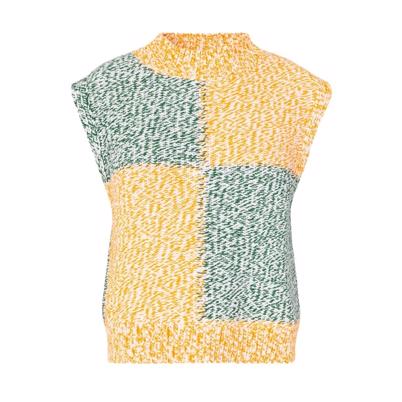 Stine Goya Annika Heavy Melange Strik Forest Check Shop Online Hos Blossom